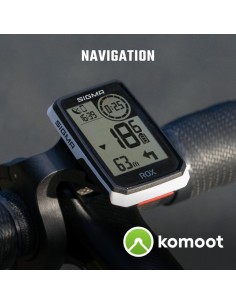 Fahrradcomputer GPS Sigma ROX 2.0 mit Standard-Lenkerhalterung - Weiß