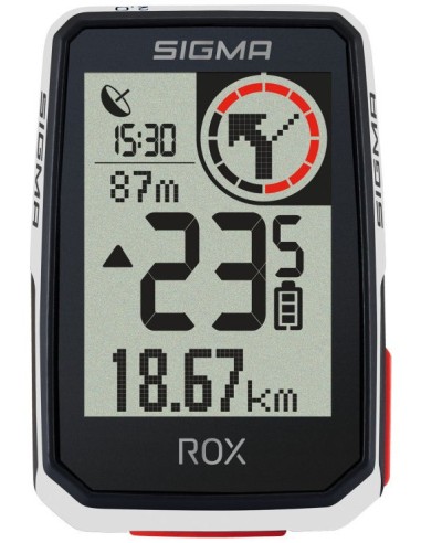 Fahrradcomputer GPS Sigma ROX 2.0 mit Standard-Lenkerhalterung - Weiß