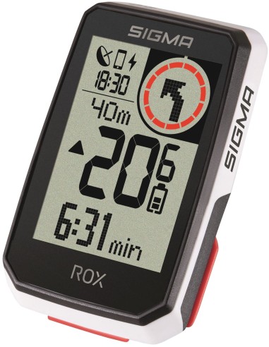 Fahrradcomputer GPS Sigma ROX 2.0 mit Standard-Lenkerhalterung - Weiß
