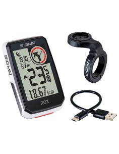 Fahrradcomputer GPS Sigma ROX 2.0 mit Overclamp Butler Lenkerhalterung - Weiß