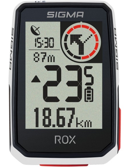 Fahrradcomputer GPS Sigma ROX 2.0 mit Overclamp Butler Lenkerhalterung - Weiß