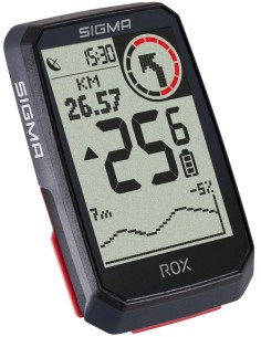 Fahrradcomputer GPS Sigma ROX 4.0 mit Standard-Lenkerhalterung - Schwarz