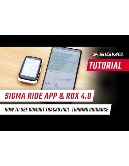 Fahrradcomputer GPS Sigma ROX 4.0 mit Standard-Lenkerhalterung - Schwarz