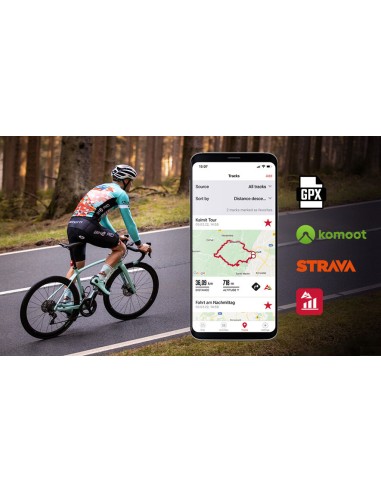 Fahrradcomputer GPS Sigma ROX 4.0 mit Standard-Lenkerhalterung - Schwarz