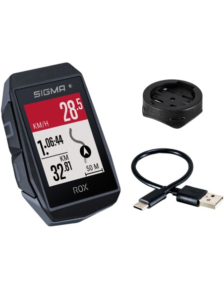 GPS Fahrradcomputer Sigma ROX 11.1 EVO GPS mit Standard Lenkerhalterung - Schwarz