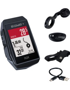 GPS Fahrradcomputer Sigma ROX 11.1 EVO GPS HR Set mit kurzer Butler Lenkerhalterung - Schwarz