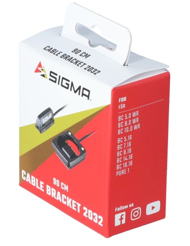 Fahrradcomputer Halterung Sigma 2032 mit 90 cm Kabel