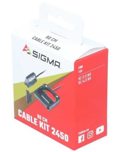 Fahrradcomputer Halterung Sigma 2450 mit Speichenmagnet (90 cm Kabel)