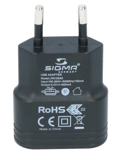 Ladestecker Sigma für Micro USB Kabel und USB-C-Kabel
