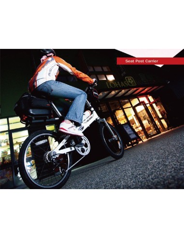 Gepäckträger für Hinten Massload mit Sattelstützenbefestigung - Aluminium - Mattschwarz