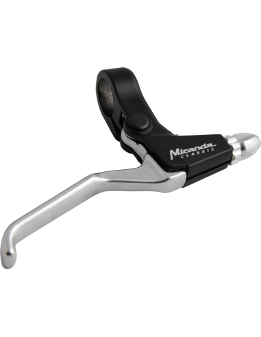 Paar Bremshebel MIRANDA 3-Finger Schwarz/Mat-Silber