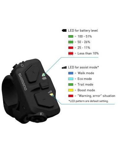 Schaltereinheit für Links Shimano STEPS SW-EN600-L - 35,0 Schelle / 31,8 mm Adapter