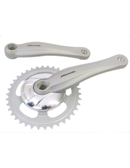 Kettenradgarnitur 38Z Miranda Beta 1 Mdl. Gazelle 170mm mit einer 9,2cm Scheibe - Silber