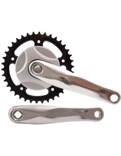 Kettenradgarnitur 38Z  mit 170mm Kurbelarm - Aluminium - Silber