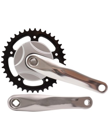 Kettenradgarnitur 38Z  mit 170mm Kurbelarm - Aluminium - Silber