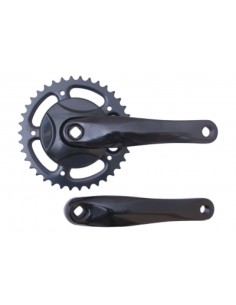 Kettenradgarnitur 38Z mit 170mm Kurbel - Aluminium - Schwarz