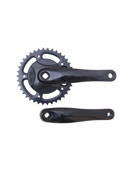 Kettenradgarnitur 38Z mit 170mm Kurbel - Aluminium - Schwarz