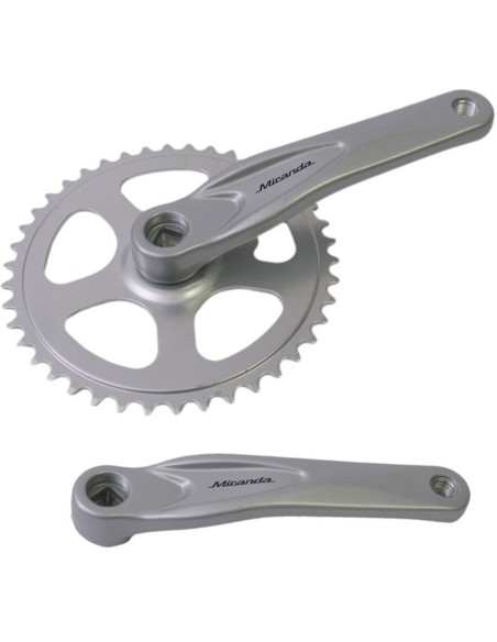 Kettenradgarnitur 42Z Miranda Alfa 1 für 3/32" Kette - Aluminium - Silber