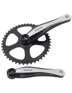 Kettenradgarnitur 44Z Miranda Beta 1+ für 3/32" Kette - Aluminium - Schwarz