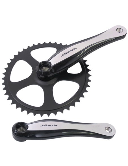 Kettenradgarnitur 44Z Miranda Beta 1+ für 3/32" Kette - Aluminium - Schwarz