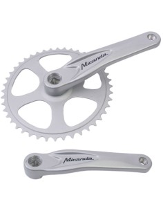 Kettenradgarnitur 44Z Miranda Alfa 1 für 3/32" Kette - mit 170mm Kurbel - Silber