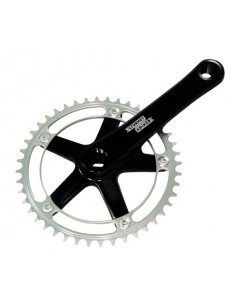 Kettenradgarnitur 44Z Sturmey Archer FCT64 mit 170mm Kurbel - Schwarz/Silber