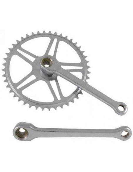Kettenradgarnitur 44Z Vinty ohne Keilachse - mit 170mm Kurbel - Chrom