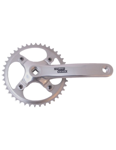 Kettenradgarnitur 42Z Sturmey Archer FCS720 für 3/32" Kette 170mm für Vierkantachse - Silber