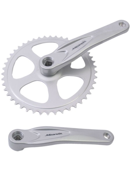 Kettenradgarnitur 46Z Miranda Alfa 1 für 3/32" Kette - Aluminium - Schwarz