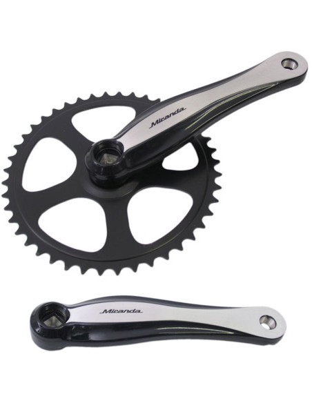 Kettenradgarnitur 46Z Miranda Beta 1+ für 3/32" Kette - Aluminium - Schwarz