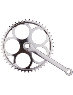 Kettenradgarnitur 46Z mit Keilachse - 170mm Kurbel - Chrom