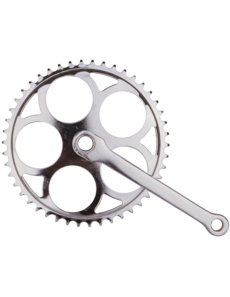 Kettenradgarnitur 46Z mit Keilachse - 170mm Kurbel - Chrom