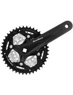 Kettenradgarnitur 42-32-22Z Sunrace FCM600 für 3/32" Kette 170mm - für Vierkantachse - Schwarz