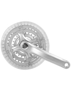 Kettenradgarnitur 3 fach Mighty 170mm 42/34/24Z mit Kettenschutz - Silber