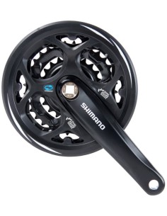 Kettenradgarnitur 7/8 fach Shimano Altus FC-M311 42/32/22Z mit Kettenschutz - Schwarz