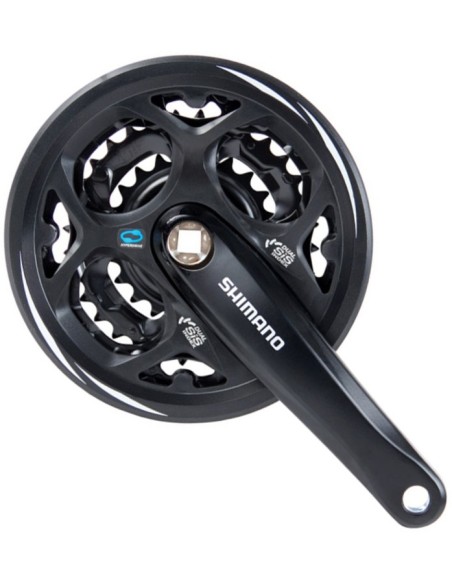 Kettenradgarnitur 7/8 fach Shimano Altus FC-M311 42/32/22Z mit Kettenschutz - Schwarz