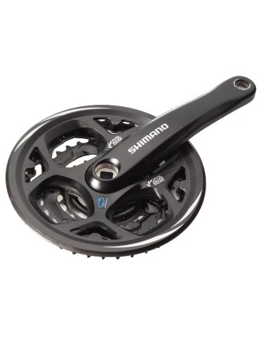 Kettenradgarnitur 7/8 fach Shimano Altus FC-M311 42/32/22Z mit Kettenschutz - Schwarz