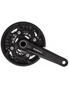 Kettenradgarnitur MTB 3 x 10 fach Shimano FC-MT500 mit 175mm Kurbel/40-30-22Z - Schwarz