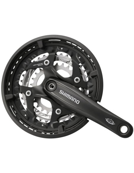 Kettenradgarnitur 3 x 10 fach Shimano Trekking FC-T521 mit 175mm Kurbel 48-36-26Z Octalink - Schwarz
