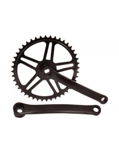 Kettenradgarnitur 44Z Vinty ohne Keilachse - für Vierkantachse - 170mm Kurbel - Schwarz
