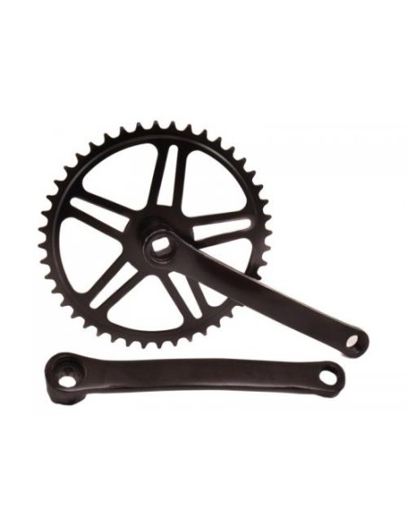 Kettenradgarnitur 44Z Vinty ohne Keilachse - für Vierkantachse - 170mm Kurbel - Schwarz