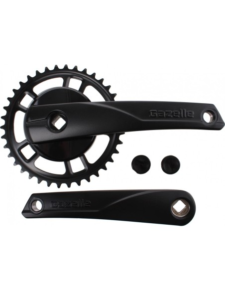 Kettenradgarnitur 38Z Gazelle Strixvaria mit 170mm Kurbel - Schwarz