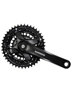 Kettenradgarnitur 6/7/8 fach Shimano Tourney FC-TY501 mit 175mm Kurbelarm 42 x 34 x 24Z - Schwarz