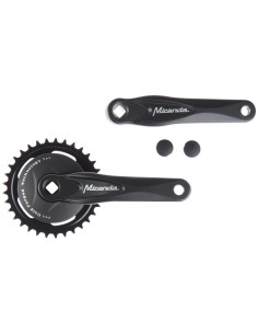 Kettenradgarnitur 33Z Miranda Alfa 1 für 3/32" Kette - mit 9,2 cm schwarzer Scheibe - Schwarz