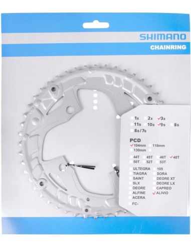 Kettenblatt 48z Shimano Alivio FC-T4060 - Silber (für 48-38-28z)