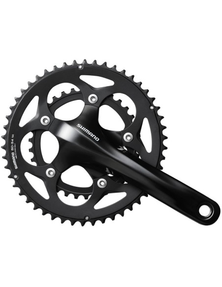 Kettenrad-garnitur 2 x 10 fach Shimano Road FC-RS400 - 175/50-34 Hohlachse - Schwarz