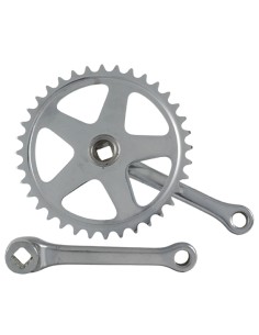 Kettenradgarnitur 36T Vinty 1/8" Ohne Keilachse 130mm Stahl - Silber