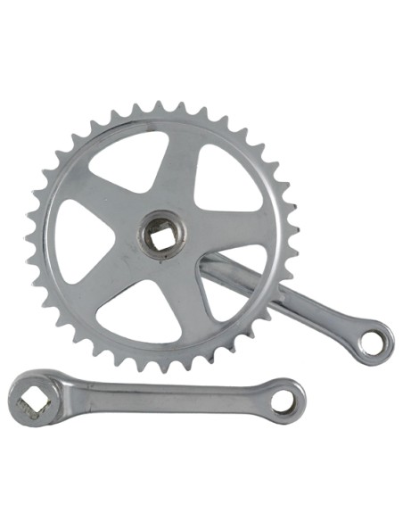 Kettenradgarnitur 36T Vinty 1/8" Ohne Keilachse 130mm Stahl - Silber