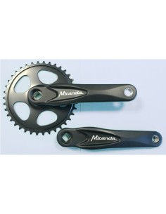 Kettenradgarnitur 38Z Miranda Alfa 1 für 3/32" Kette mit 170mm Kurbel - Schwarz