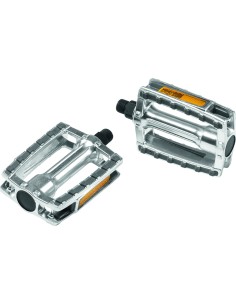 Pedale Ergotec 658 9/16" mit Reflektor - Silber/Grau